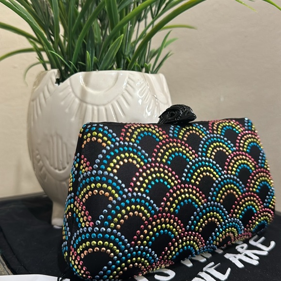 Kurt Geiger Rainbow Crystal Clutch